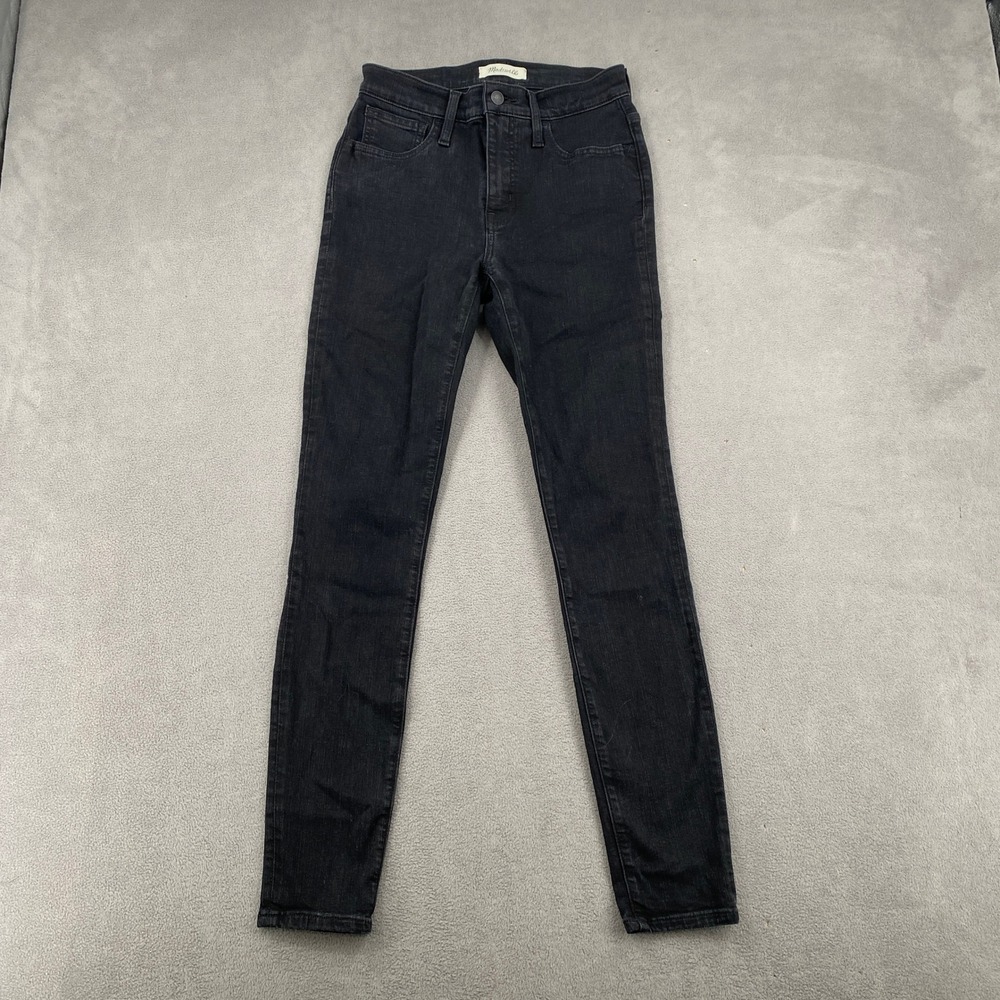 Madewell Roadtripper High Rise Skinny Jeans Black Size 25 Denim Pants 8694